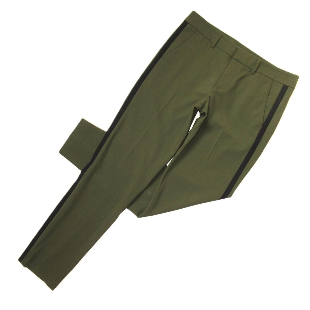 NWT Vince Side Strapping Tuxedo Trouser in Fir Tree Stretch Wool Pants 4